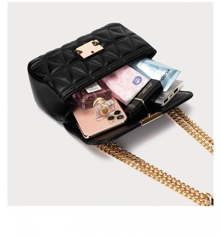 The Camille Quilted Crossbody – Black