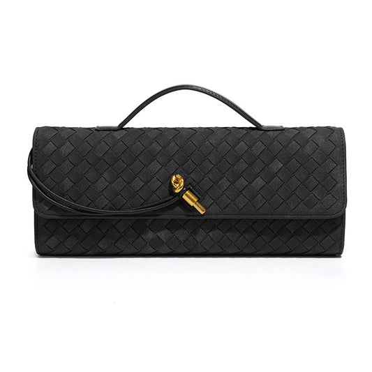 The Amelie Woven Baguette – Black