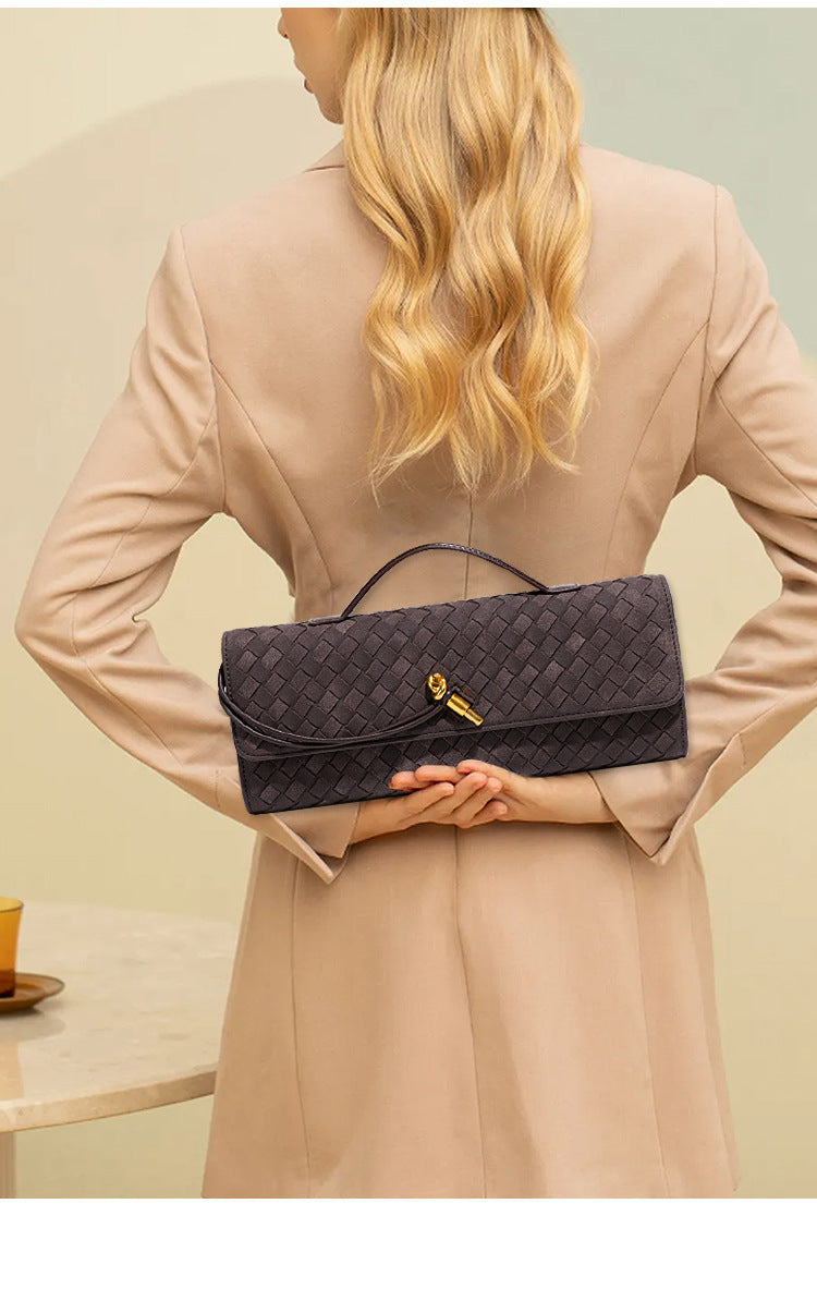 The Amelie Woven Baguette – Black