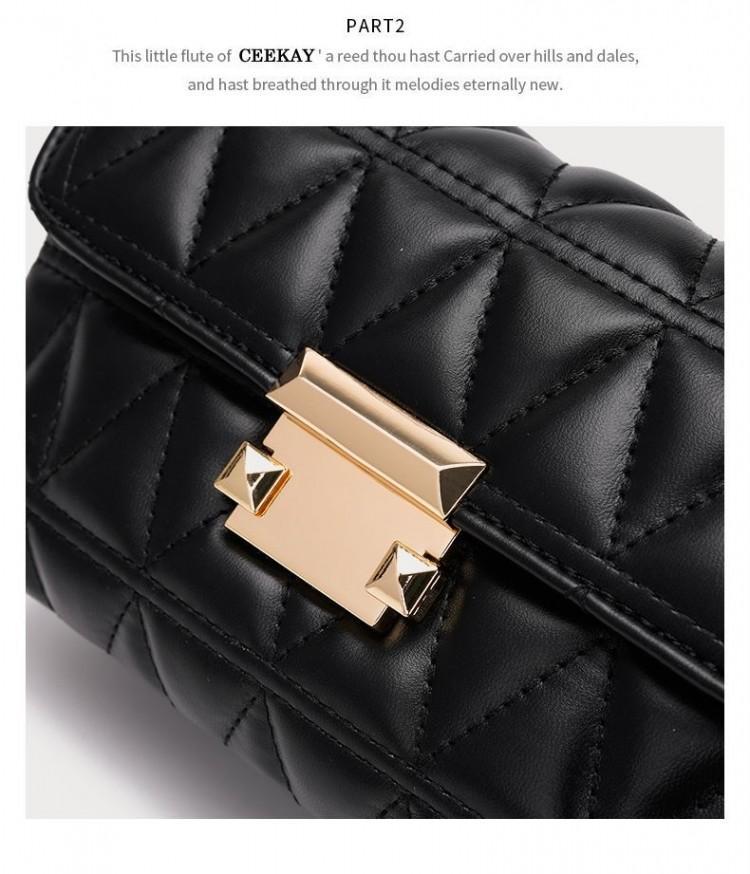 The Camille Quilted Crossbody – Black
