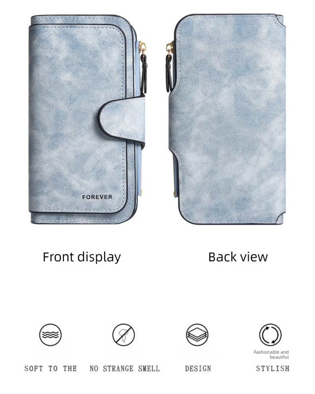 The Elodie Zip Wallet – Blue