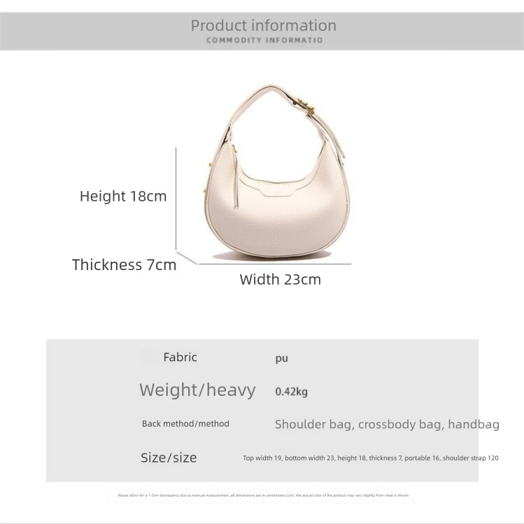 The Luna Crescent Bag – White