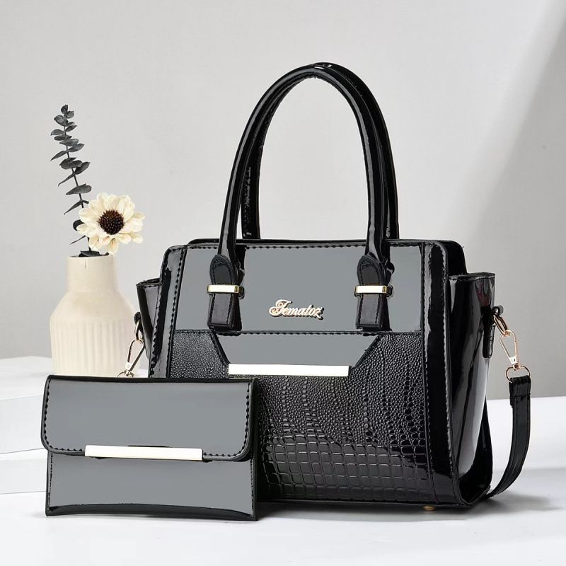 The Audrey Handbag & Wallet Set – Black